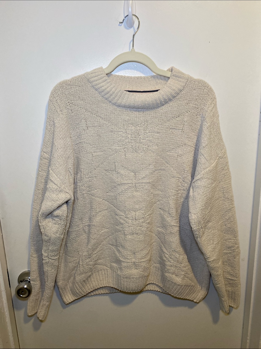 Cozy Cream Cable-Knit Crewneck Sweater